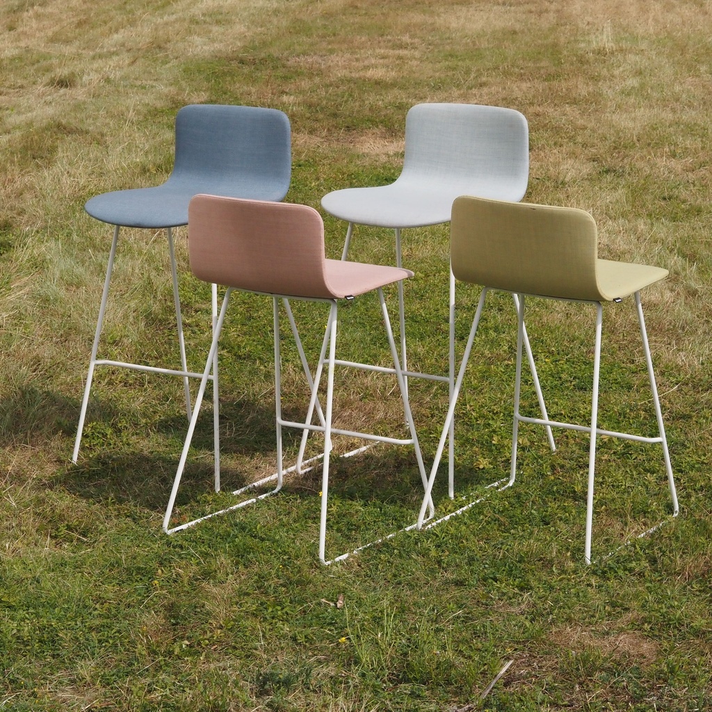 Upholstered high stool 'Sola' by Martela (various colors/sizes)