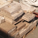 Pink granite curbstones (± 8 cm thick) - Sold per m2
