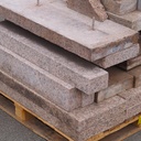 Pink granite curbstones (± 8 cm thick) - Sold per m2