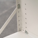 Shelf in green epoxy powder coated steel by Tixit (H. 200 x L. 126 x D. 30 cm)