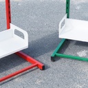 Shelf in green epoxy powder coated steel by Tixit (H. 200 x L. 126 x D. 30 cm)