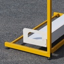 Shelf in green epoxy powder coated steel by Tixit (H. 200 x L. 126 x D. 30 cm)