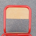 School chair in plywood and steel tube legs