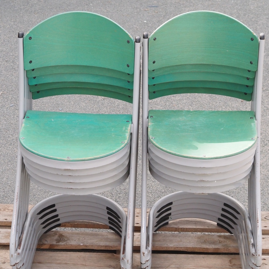 Stackable chair 'Elodie' by Souvignet
