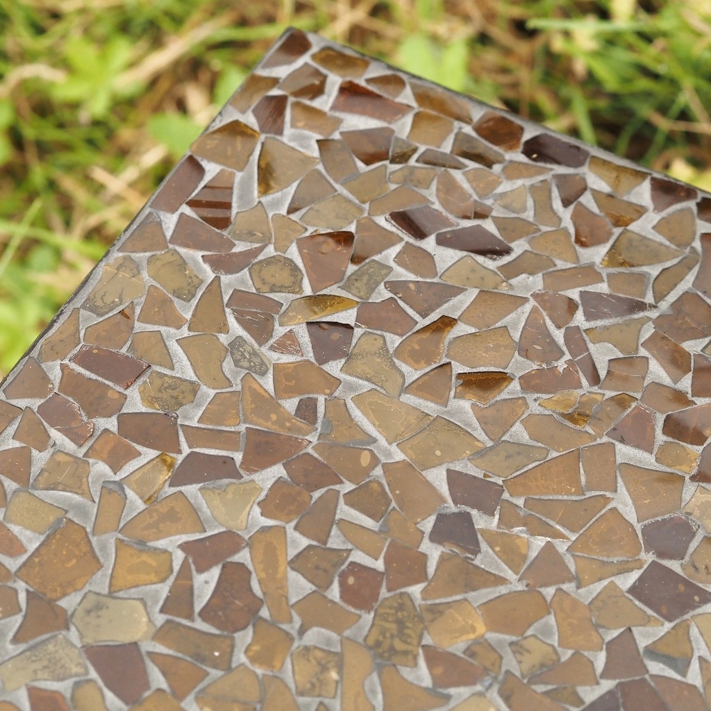 Handpainted glazed terracotta tile from the workshop of Agnès Emery (various sizes) - Only available in our physical shop