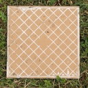 Handmade iridescent glass & ceramic mosaic tile by Emery&Cie (30 x 30 cm) - Amber