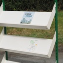 Shelf in green epoxy powder coated steel by Tixit (H. 200 x L. 126 x D. 30 cm)
