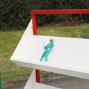 Shelf in green epoxy powder coated steel by Tixit (H. 200 x L. 126 x D. 30 cm)