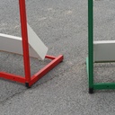 Shelf in green epoxy powder coated steel by Tixit (H. 200 x L. 126 x D. 30 cm)