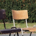 Stackable school chair in plywood