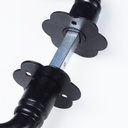 Door handle in black epoxy aluminium with rosettes