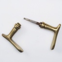 Door handle in solid brass