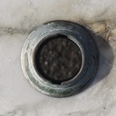 Marble worktop with sinks and taps holes (171 x 65,5 cm)