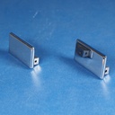 Set of 2 mirror fasteners in chrome brass by Jules Wabbes from the Générale de Banque