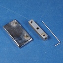Set of 2 mirror fasteners in chrome brass by Jules Wabbes from the Générale de Banque
