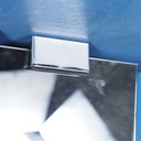 Set of 2 mirror fasteners in chrome brass by Jules Wabbes from the Générale de Banque