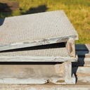 Blue limestone slabs with integral upstand