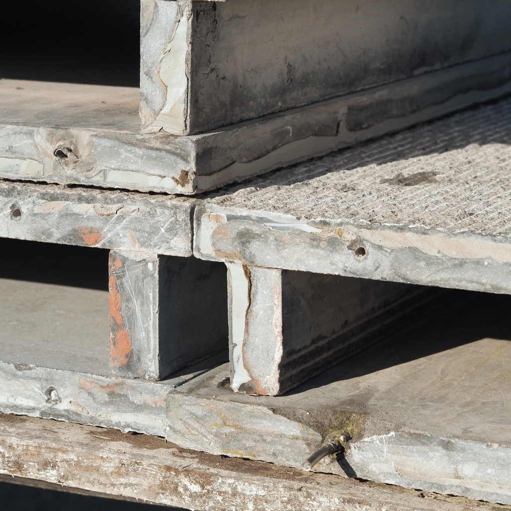 Blue limestone slabs with integral upstand