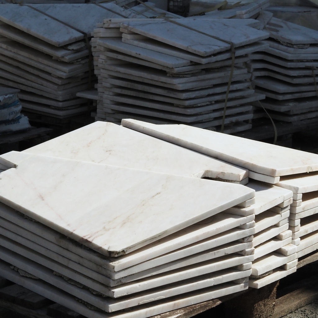 Skyros white marble slabs (various shapes) - Only available in our physical shop
