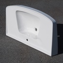 Large bathroom sink in ceramic by Pozzi