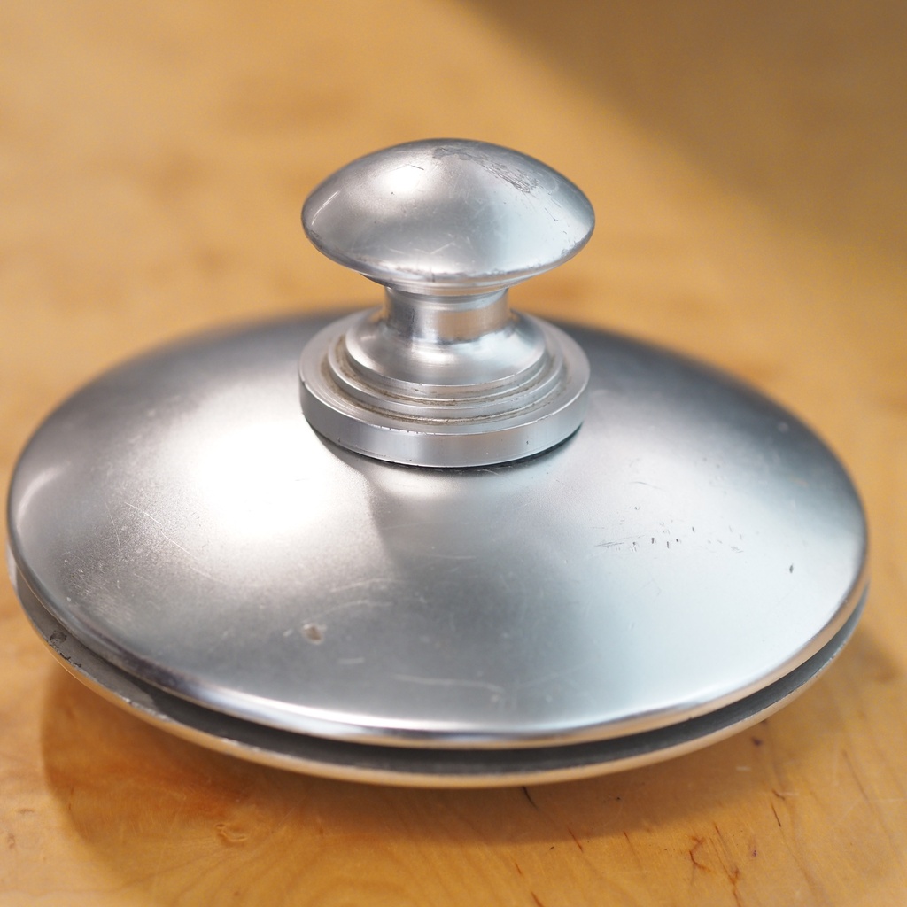Aluminium knob for tempered glass door (ca. 1950)