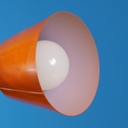 Hanging light in opaline glass (⌀ 15 cm)