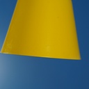 Hanging light with an aluminium lampshade - Yellow