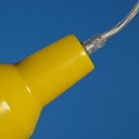 Hanging light with an aluminium lampshade - Yellow