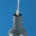 Hanging light with an aluminium lampshade - Grey