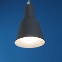 Hanging light with an aluminium lampshade - Grey