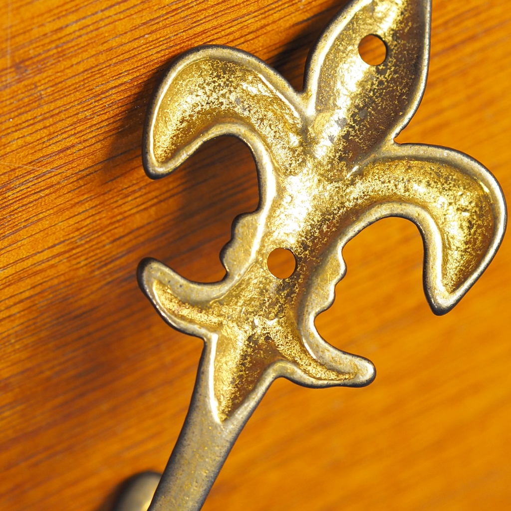 Coat hook 'Fleur de lis' - Black - Large