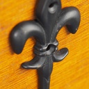 Coat hook 'Fleur de lis' - Black - Large