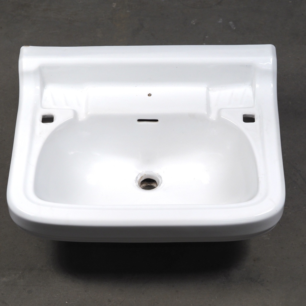 Double bathroom sink in green glazed porcelain by Villeroy & Boch