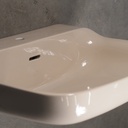 Double bathroom sink in green glazed porcelain by Villeroy & Boch