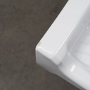 Glazed ceramic sink with double tap holes