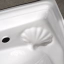 Double bathroom sink in green glazed porcelain by Villeroy & Boch