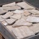 Batch of reclaimed travertine slabs for opus incertum (± 20m2) - Only in our physical shop