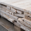 Batch of reclaimed travertine slabs for opus incertum (± 5 m²)