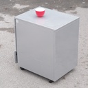 Drawer unit with key in grey lacquered steel by Bosse