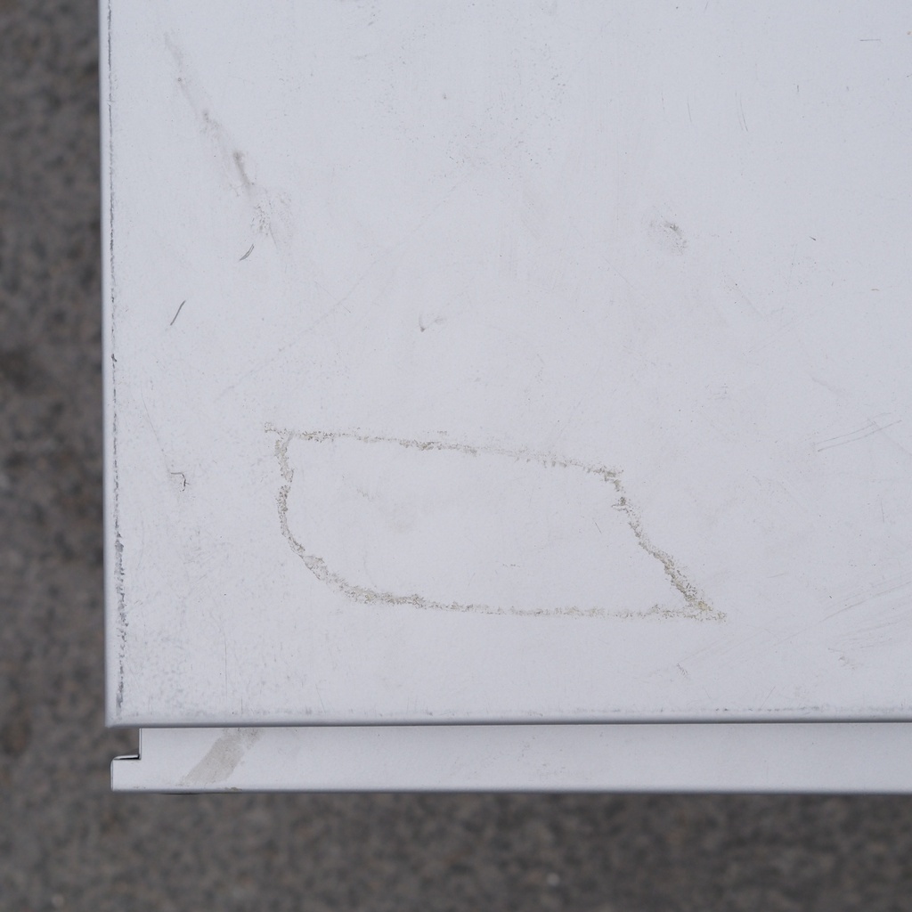 Drawer unit with key in grey lacquered steel by Bosse