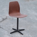 Stackable cantilever chair in pagwood and chromed steel by Pagholz