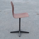 Stackable cantilever chair in pagwood and chromed steel by Pagholz