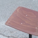 Stackable cantilever chair in pagwood and chromed steel by Pagholz