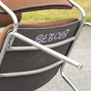 Stackable chair in Pagwood by Thur-op-seat