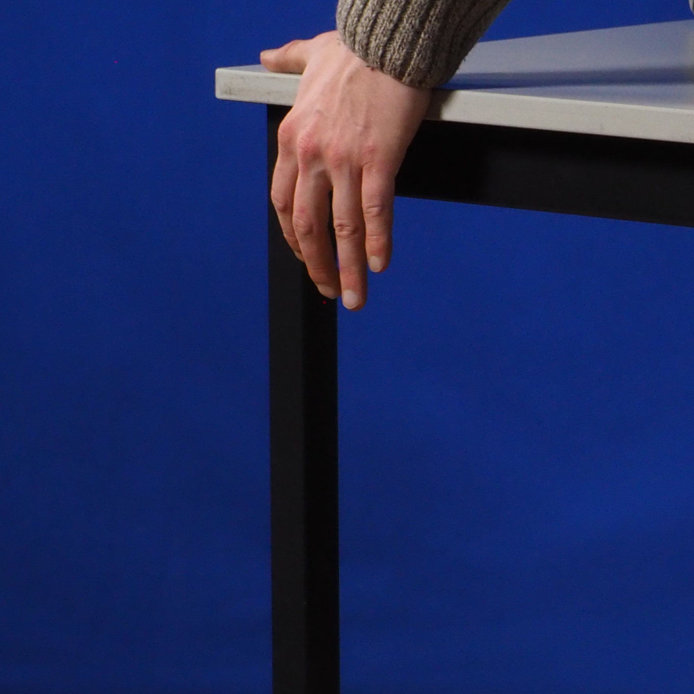 Table with demountable steel legs