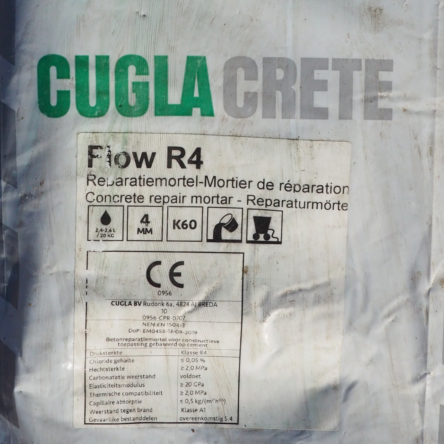 Batch of synthetiBag of concrete repair mortar by ‘Cugla Crete’ (20 kg)