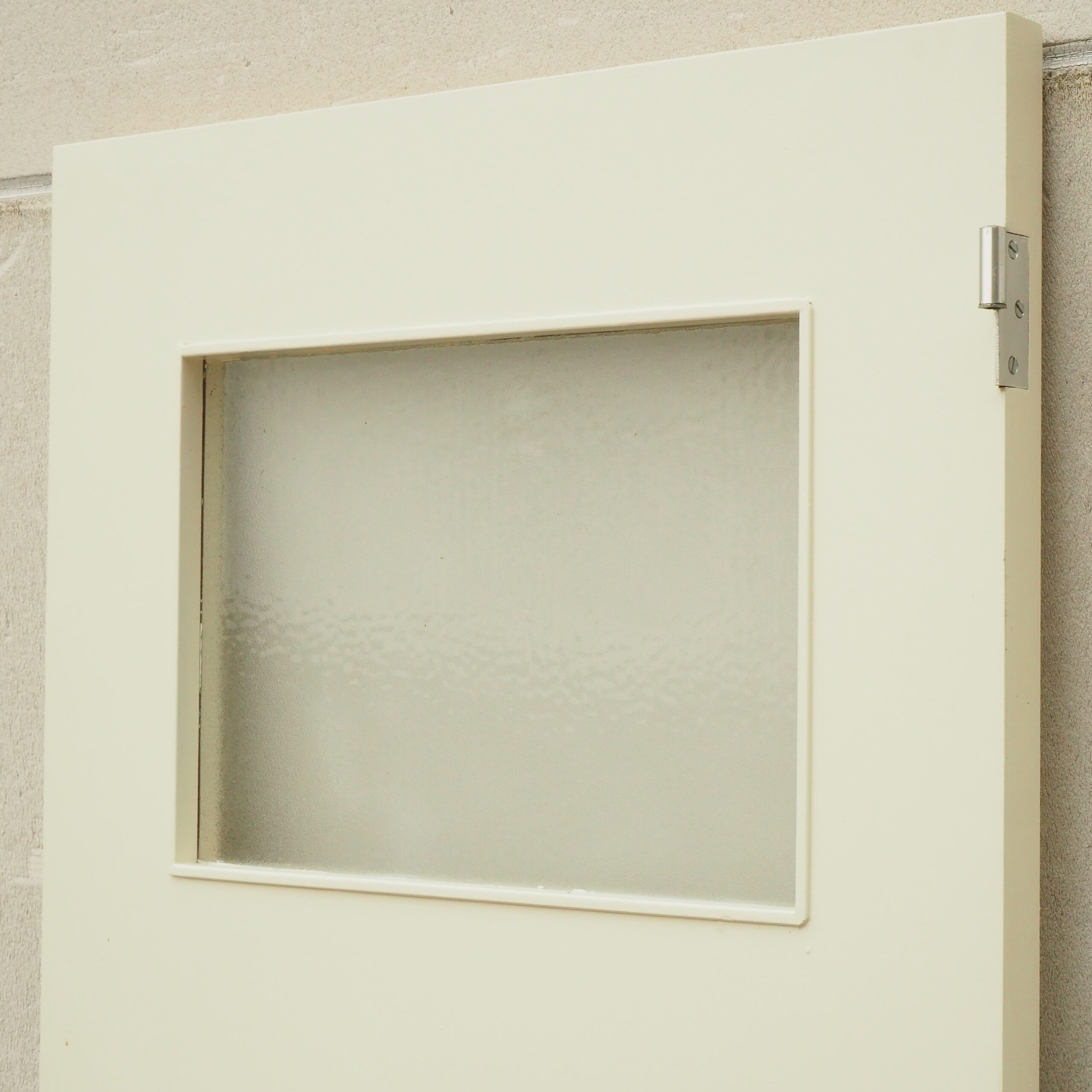 Wooden door with textured glass panels – Right/Left