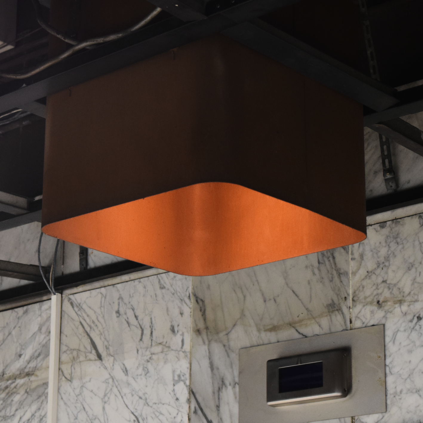 Ceiling modules in corten steel from CCN building (ca. 1974)