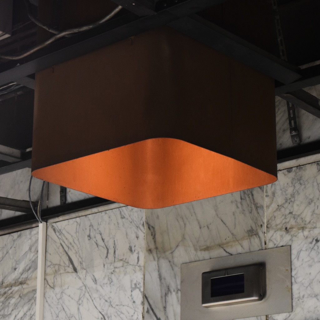 Ceiling modules in corten steel from CCN building (ca. 1974)