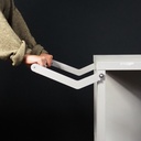 Office trolley in steel with shelfs for file storage